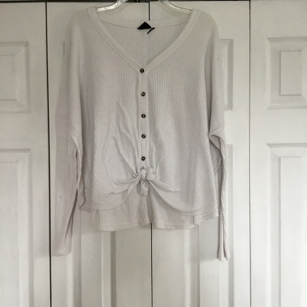 UO tie front long sleeve